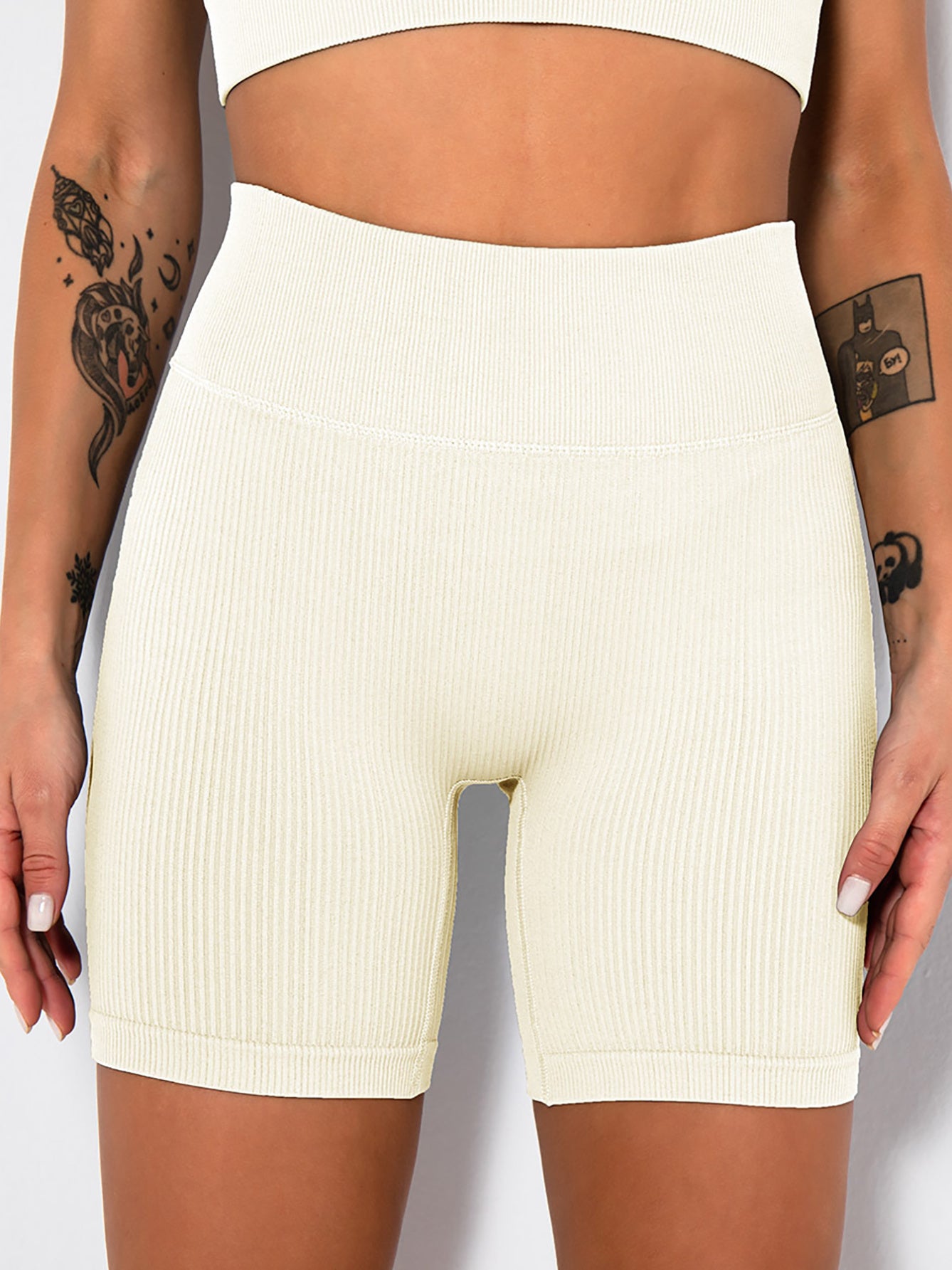 3 Pack Ribbed Soft New Cheap Women's High Waisted Biker Shorts Anti Chafing Slip Shorts Shorts Underwear Yoga Workout Shorts